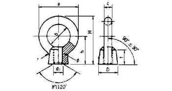 EYE NUT STEEL M64