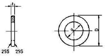 WASHER PLAIN ROUND BRASS, M24.0