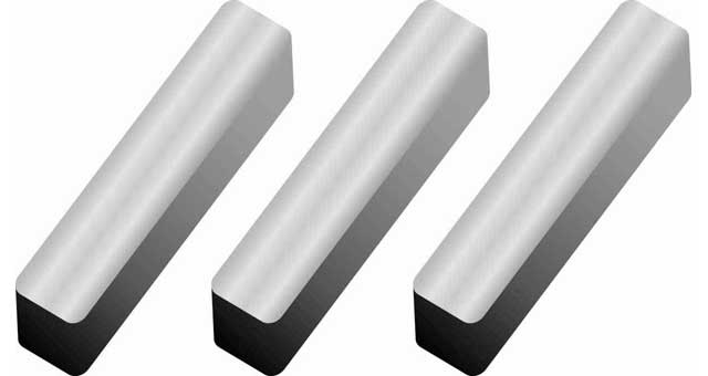 KEY MACHINE DOUBLE SQUARE ENDS, STAINLESS STEEL 12X12X300MM