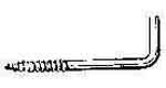 SCREW HOOK BRASS NO.7 45MM