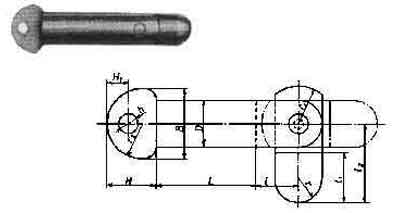 PIN SHIP'S TOGGLE A TYPE BRASS, WITH FURTHER DETAIL