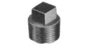 PLUG SQUARE HEAD MALLEABLE, CAST IRON BLACK 3