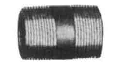 NIPPLE SHORT CARBON STEEL, BLACK 1/4