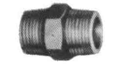 NIPPLE HEXAGON MALLEABLE CAST, IRON GALV 1-1/4
