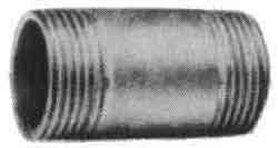 NIPPLE ROUND STAINLESS STEEL, 1 THREADED