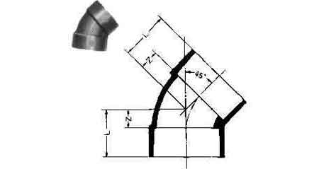 ELBOW PVC 45DEG FOR DRAIN, SIZE 100