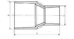 SOCKET PVC FOR WATER SUPPLY, SIZE 150X125