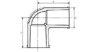 ELBOW PVC 90DEG, FOR WATER SUPPLY SIZE 125