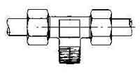 BRANCH TEE MALE COMPRESSION, STEEL 27.2MMXPT1 350KG