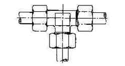 TEE COMPRESSION STEEL, 42.7MM 250KG