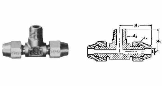 TEE FLARED MALE END BRASS, 3/8"XPT3/8