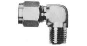 ELBOW MALE STAINLESS STEEL, FLARELESS 12MMXPT1/2