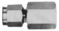 CONNECTOR FEMALE FLARELESS, STAINLESS STEEL 6MMXPF1/2