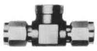 BRANCH TEE FEMALE FLARELESS, STAINLESS STEEL 6MMXPT1/4