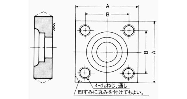 FLANGE SQUARE PIPE WELDING, SOCKET HEAD CAP SCREW SSB 65MM