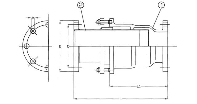 EXPANSION JOINT SLEEV TYPE, DUCTILE IRON 16KG 200MM L544MM