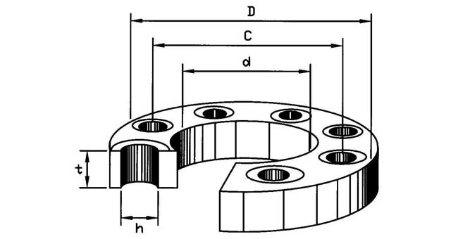 FLANGE CARBON STEEL SLIP-ON, DIN2576 PN40 100MM