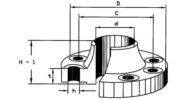 FLANGE CARBON STEEL WELD NECK, DIN2635 PN40 65MM