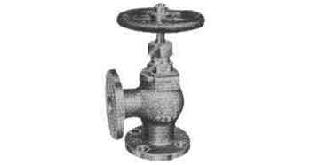 ANGLE VALVE BRONZE FLANGED-END, F7302 5KG-20MM
