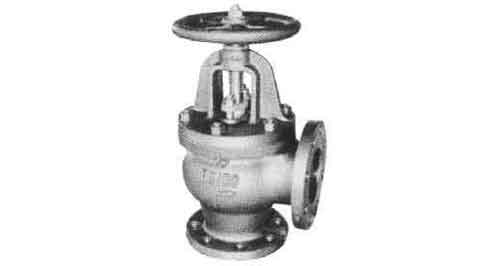 ANGLE VALVE SCREW DOWN CHECK, C-IRON FLANGED F7354 5KG-400MM