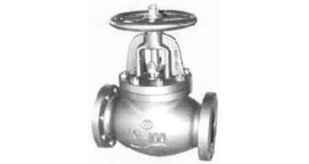 GLOBE VALVE SCREW DOWN CHECK, C-IRON FLANGED F7375 10K-125MM