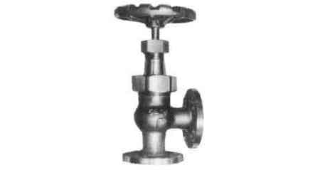 ANGLE VALVE S/D CHECK BRONZE, FL'GED U-BONNET F7412 5KG-20MM