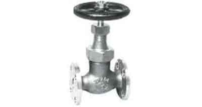 GLOBE VALVE S/D CHECK BRONZE, FL'GED U-BONNET F7413 16K-25MM