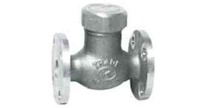 GLOBE VALVE LIFT CHECK BRONZE, FL'GED U-BONNET F7417 16K-15MM