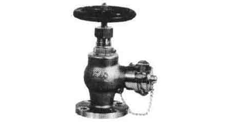 ANGLE HOSE VALVE BRONZE, FLANGE&SCREW F7334 10KG-25MM