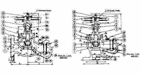 ANGLE HOSE VALVE BRONZE, FLANGE&COUPLING F7334 10K-50MM