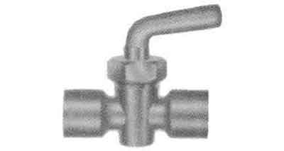 METER COCK BRASS LEVER HANDLE, & FEMALE ENDS PS-3/8