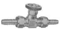 NEEDLE VALVE STRAIGHT BRASS, BOTH HOSE ENDS 11X3/8