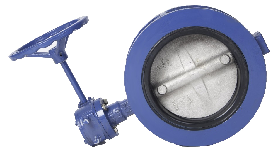 BUTTERFLY VALVE DOUBLE FLANGED, W/GEAR BOX N.CAST IRON 50MM