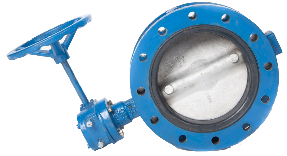 BUTTERFLY VALVE DOUBLE FLANGED, W/GEAR N.CAST IRON 5KG 65MM