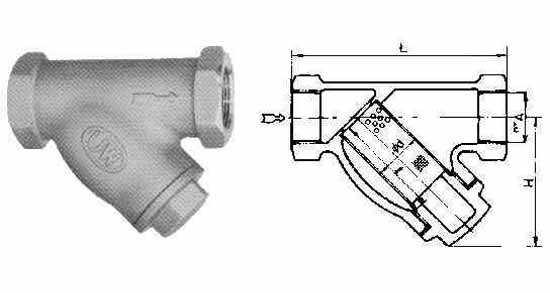 Y-STRAINER BRONZE SCREWED-END, 16KG-50A