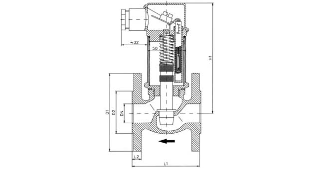 SWITCH FLOW PISTIN TYPE VM120, DN20 SCREWED G3/4