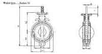 VALVE BUTTERFLY CAST IRON DIN, WAFER TYPE SERIES 50 100MM