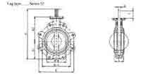 VALVE BUTTERFLY CAST IRON DIN, LUG TYPE SERIES 52 PN6 125MM