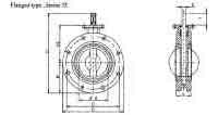 VALVE BUTTERFLY CAST IRON DIN, FLANGED TYPE #55 PN6 100MM