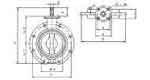 VALVE BUTTERFLY CAST IRON DIN, MONO FLANGED #56 PN16 600MM