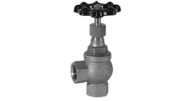 ANGLE VALVE DIN BRONZE SCREWED, #250H 3/8"