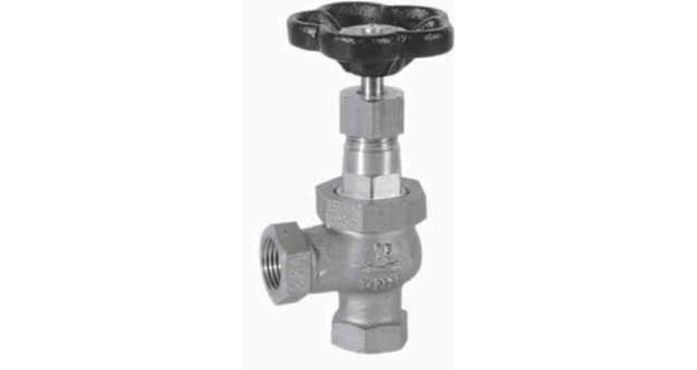 ANGLE VALVE DIN BRONZE SCREWED, #1276 1-1/4"