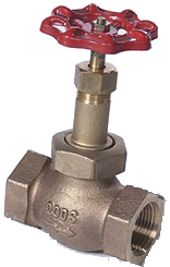 VALVE GLOBE DIN BRONZE PN32, BSP FEMALE THREADED 1-1/2"