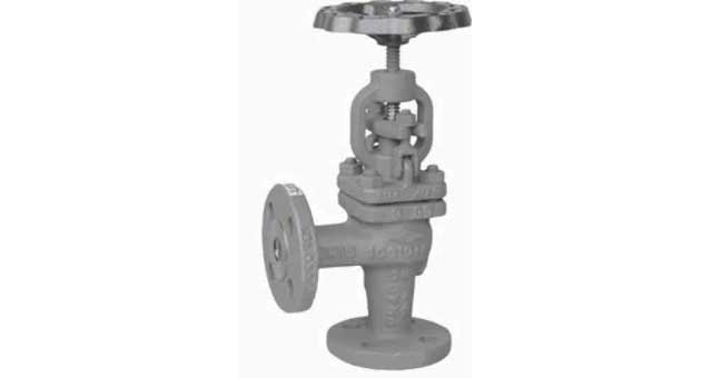 ANGLE VALVE DIN CARBON STEEL, FLANGED PN25/40 #418 80MM
