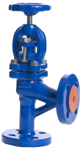 ANGLE VALVE SCREW DOWN CHECK, CAST IRON FLANGED PN16 DN100