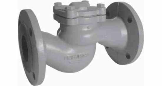 CHECK VALVE DIN C/IRON FLANGED, LIFT TYPE PN16 #101 DN 200