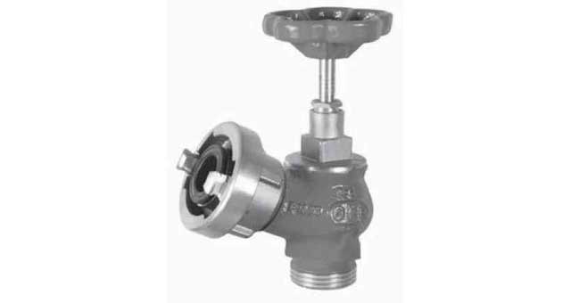 FIRE/DECKWASH VALVE DIN 30DEG., ANGLE COPPER ALLOY #905 3"