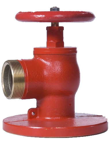 FIRE HYDRANT DIN BRASS ANGLE, FLANGED & MALE THREAD END DN65