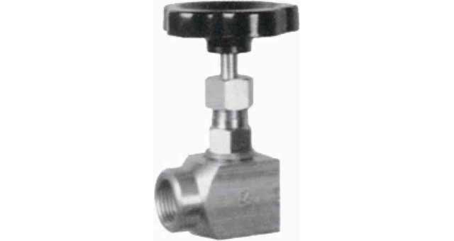NEEDLE VALVE DIN BRASS SCREWED, ANGLE #719 1/4" D8MM