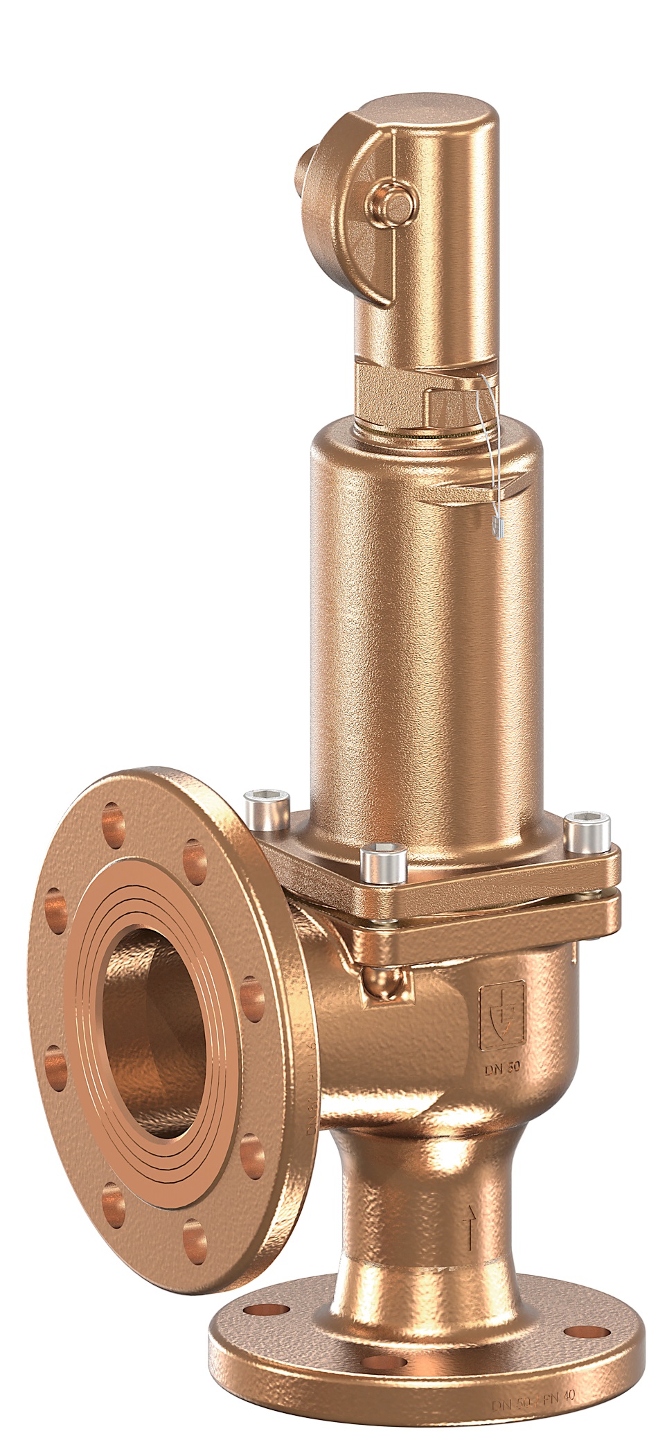 VALVE SAFETY GUNMETAL #852BGFO, W/BELLOW G/T W/O LFT PN40 DN50